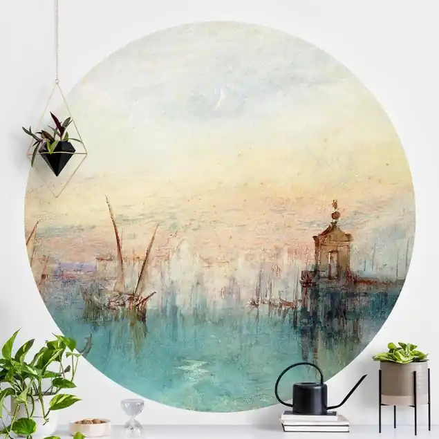 William Turner - Venedig mit Mond Runde Fototapete Top-Angebot