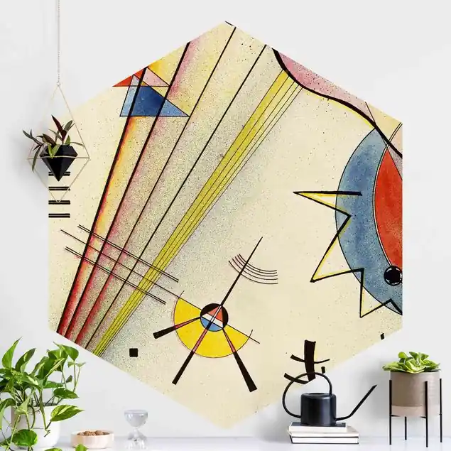 Wassily Kandinsky - Deutliche Verbindung                               Hexagon Fototapete Must-Have
