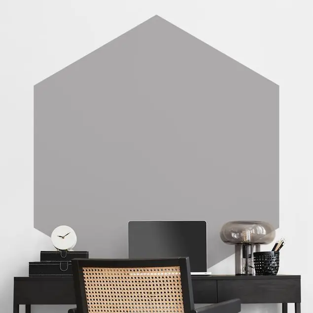 Achatgrau Hexagon Fototapete Rabatt