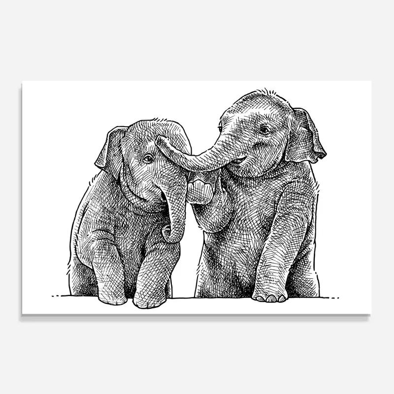 Zertifiziert Küchenrückwand Glas Baby Elephants