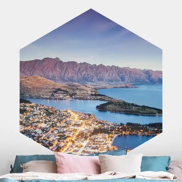 Zwischen Meer und Bergen                               Hexagon Fototapete Meistverkauft