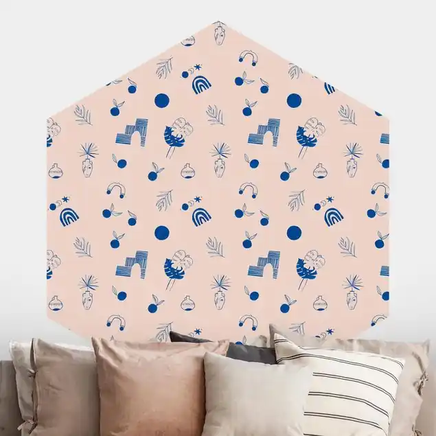 Alina Buffiere - Sommer Hexagon Fototapete Beliebt