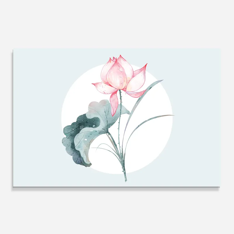 Zertifiziert Küchenrückwand Glas Blue Pastel Flower