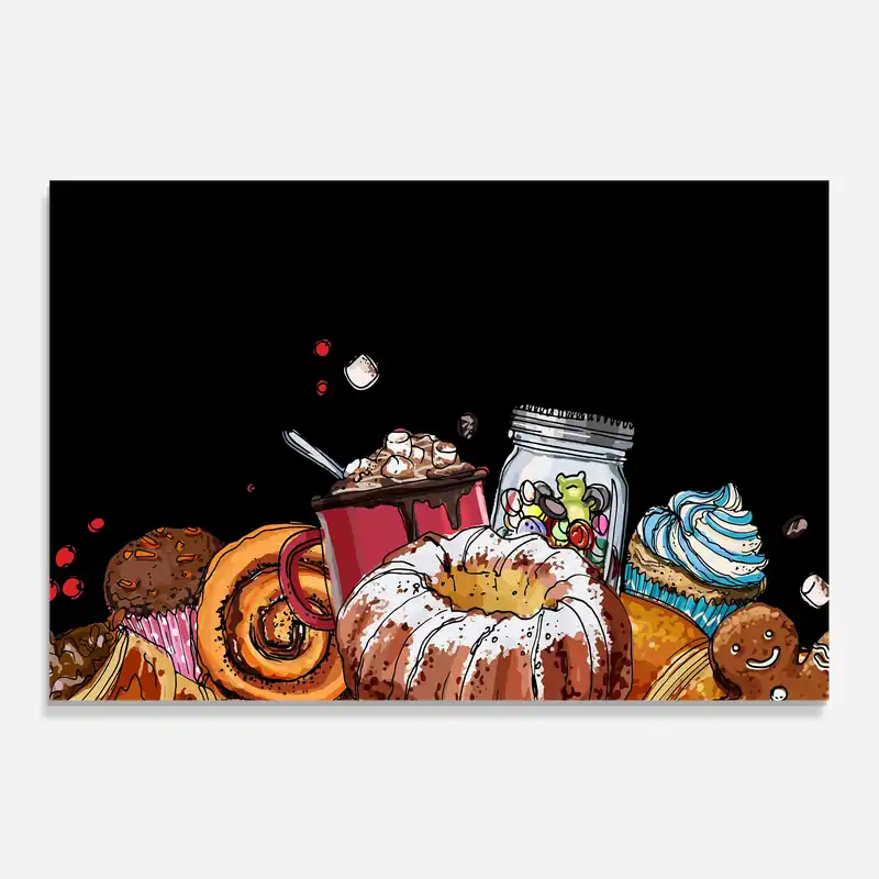 Aktuell Küchenrückwand Glas Sweets