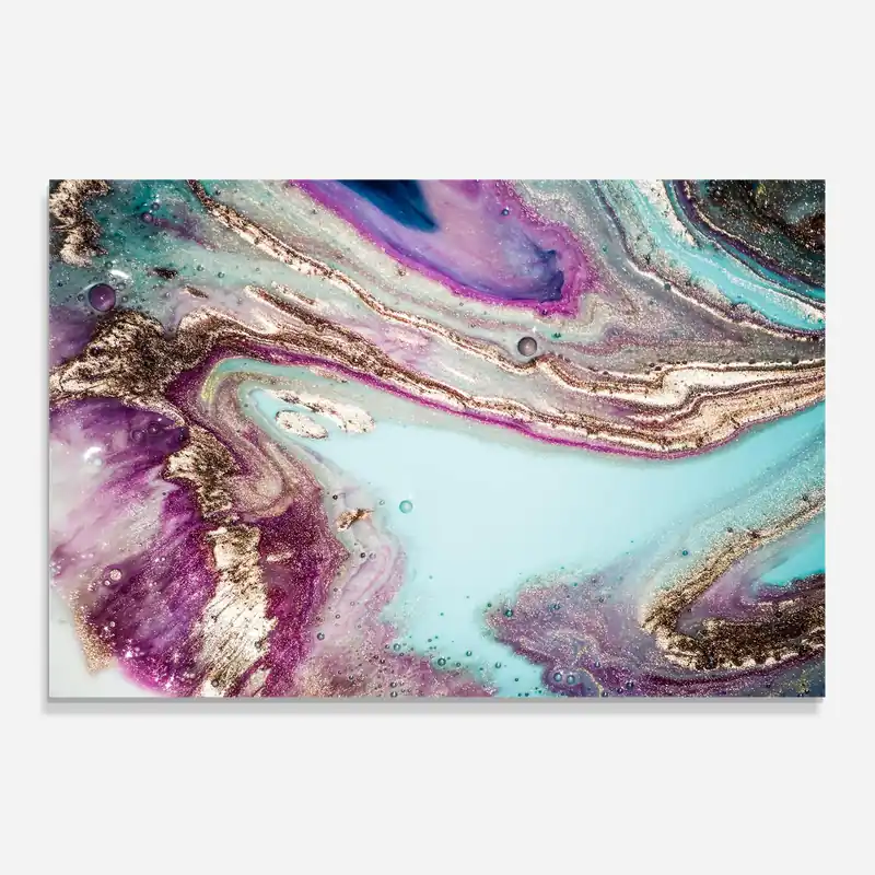 Abverkauf Küchenrückwand Glas Pink Marble Shades