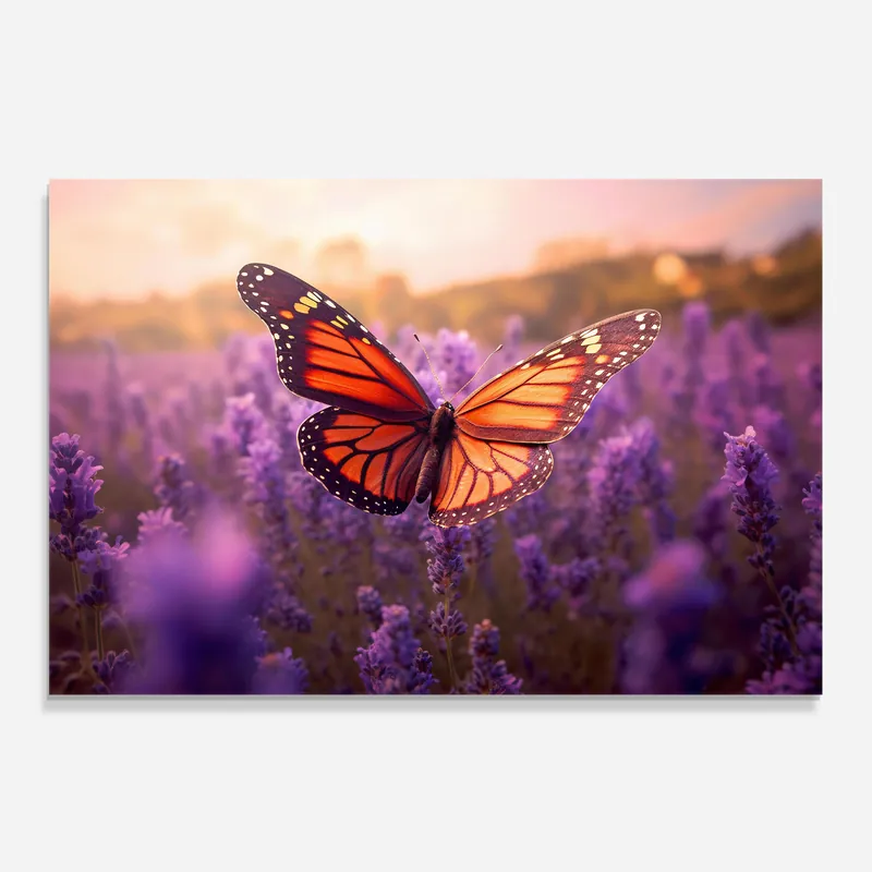 Abverkauf Küchenrückwand Glas Wild Orange Butterfly