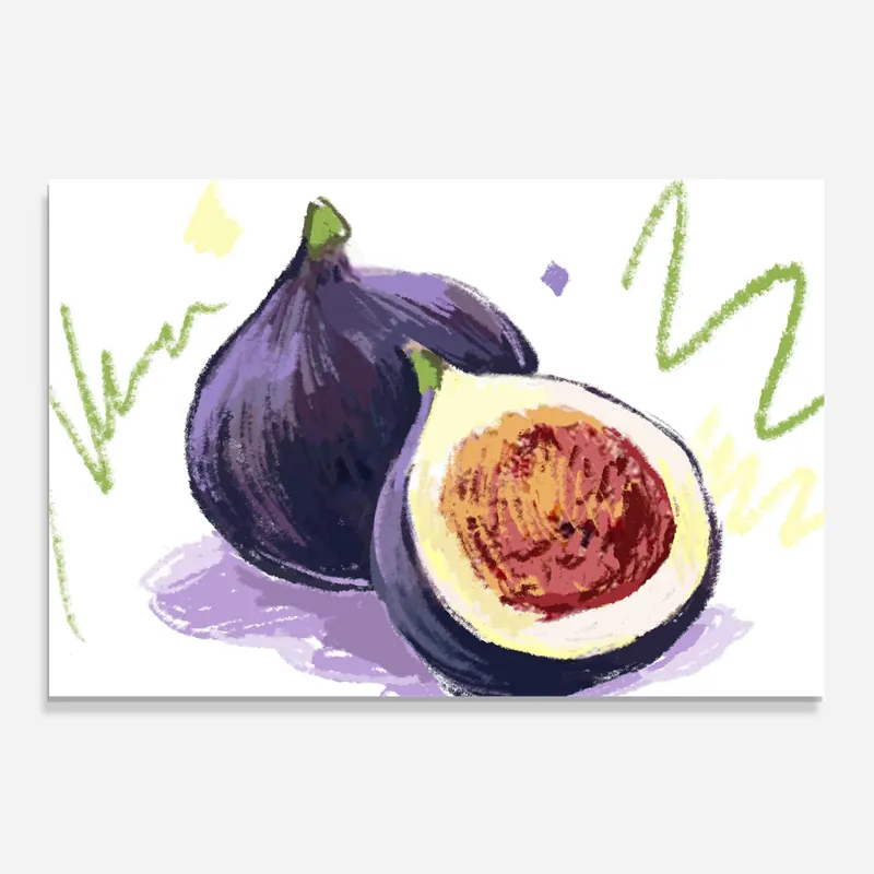Aktuell Küchenrückwand Glas Purple Line Fruit