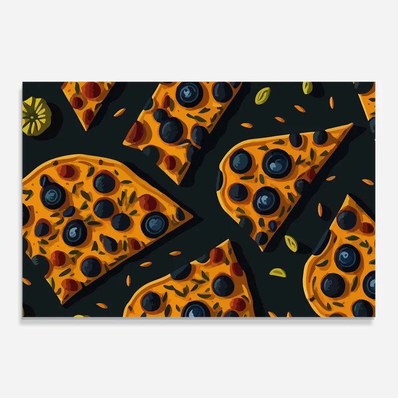 Wochenendangebot Küchenrückwand Glas Pizza Pattern
