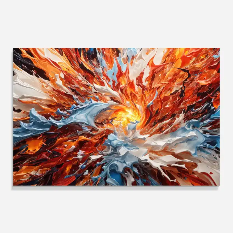 Wochenendangebot Küchenrückwand Glas Orange Blue Flame Rise