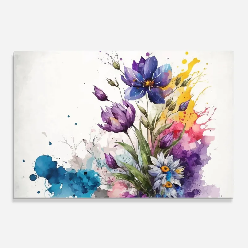Angebot Küchenrückwand Glas Art Flowers Spring