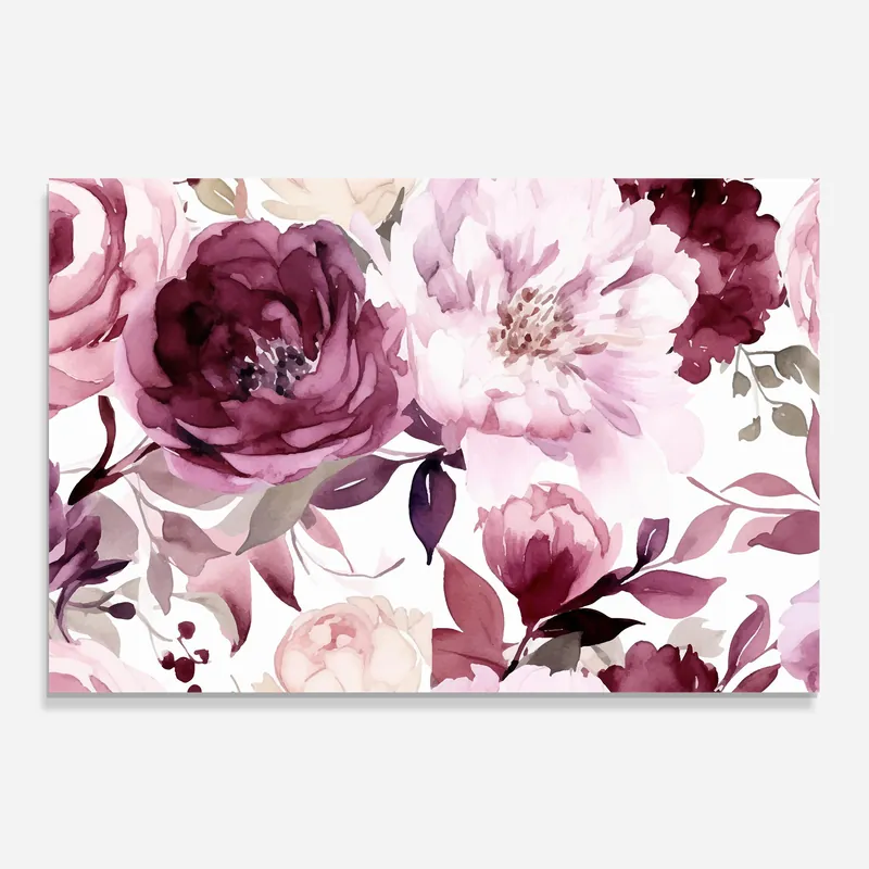 Zertifiziert Küchenrückwand Glas Peony Pink Purple
