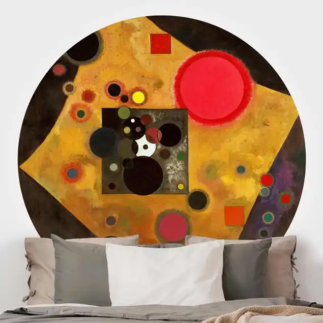 Wassily Kandinsky - Akzent in rosa                               Runde Fototapete Sonderangebot