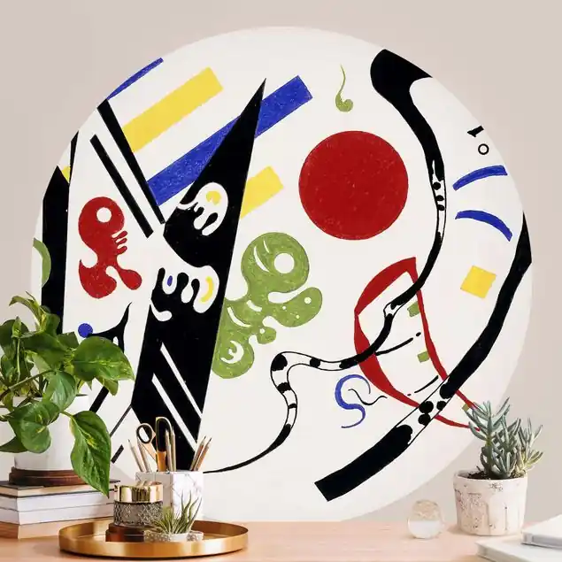 Wassily Kandinsky - Reciproque Runde Fototapete Bestpreis