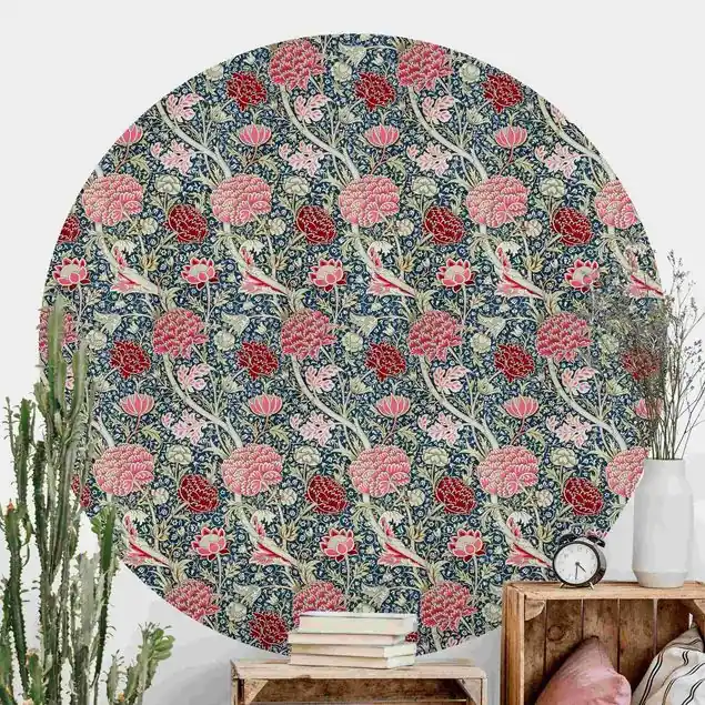 William Morris - Vintage Cray Pattern                               Runde Tapete selbstklebend Rabatt