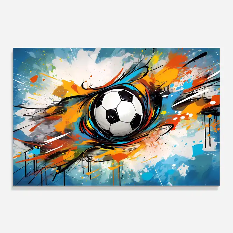 Zertifiziert Küchenrückwand Glas Football Flight Graffiti
