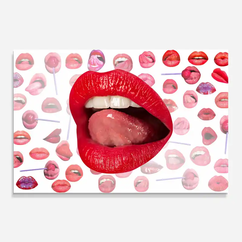 Wochenendangebot Küchenrückwand Glas Sexy Tongue Licking
