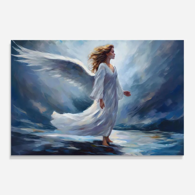 Zertifiziert Küchenrückwand Glas Wind Angel Woman