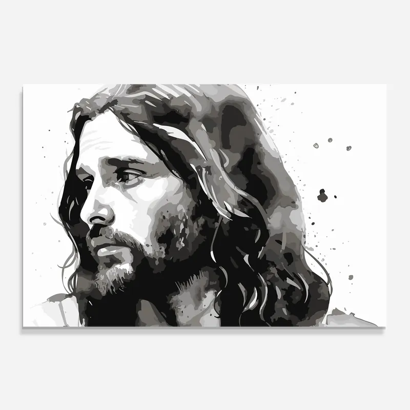 Zertifiziert Küchenrückwand Glas Jesus Watercolor