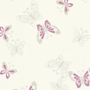 A.S. Création Happy Spring in Beige Metallic Lila - 347651 Metallic Mustertapete Sonderaktion