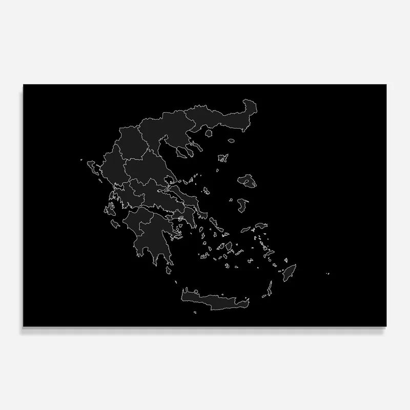 Wochenendangebot Küchenrückwand Glas Greece Grey Map