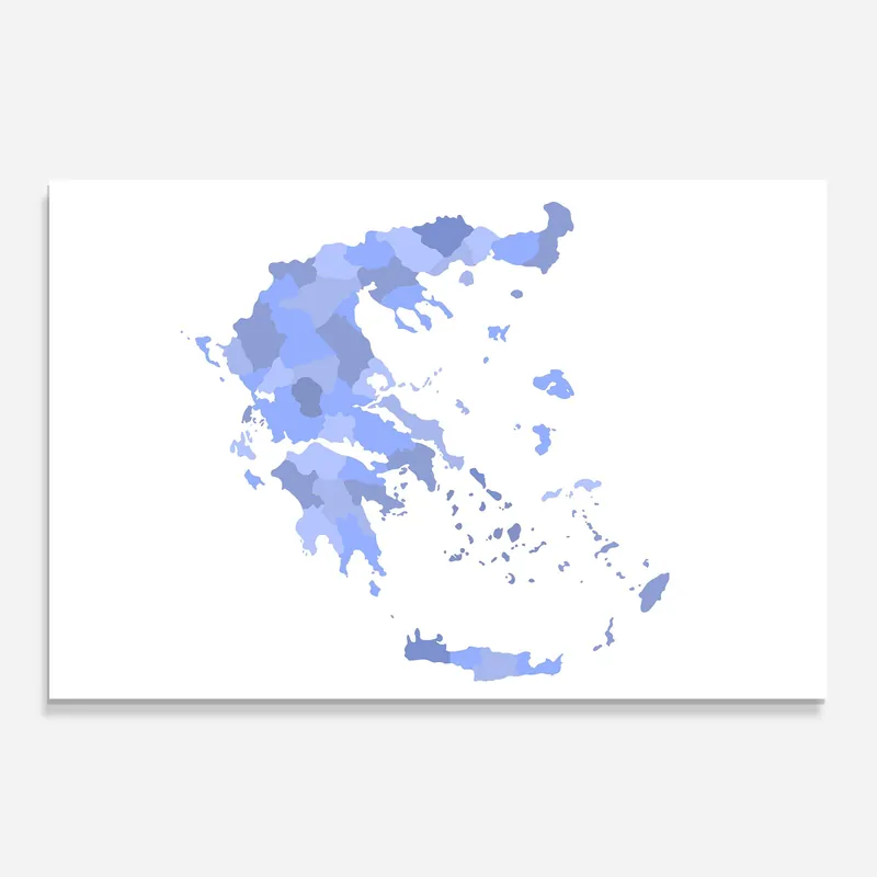 Abverkauf Küchenrückwand Glas Greece Purple Map