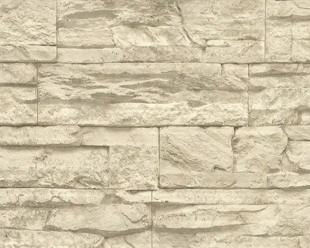 A.S. Création Best of Wood`n Stone 2nd Edition in Beige Creme - 707130 Mustertapete Aktuell
