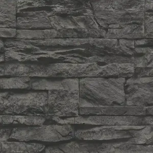 A.S. Création Best of Wood`n Stone 2nd Edition in Grau Schwarz - 707123 Mustertapete Solange Der Vorrat Reicht