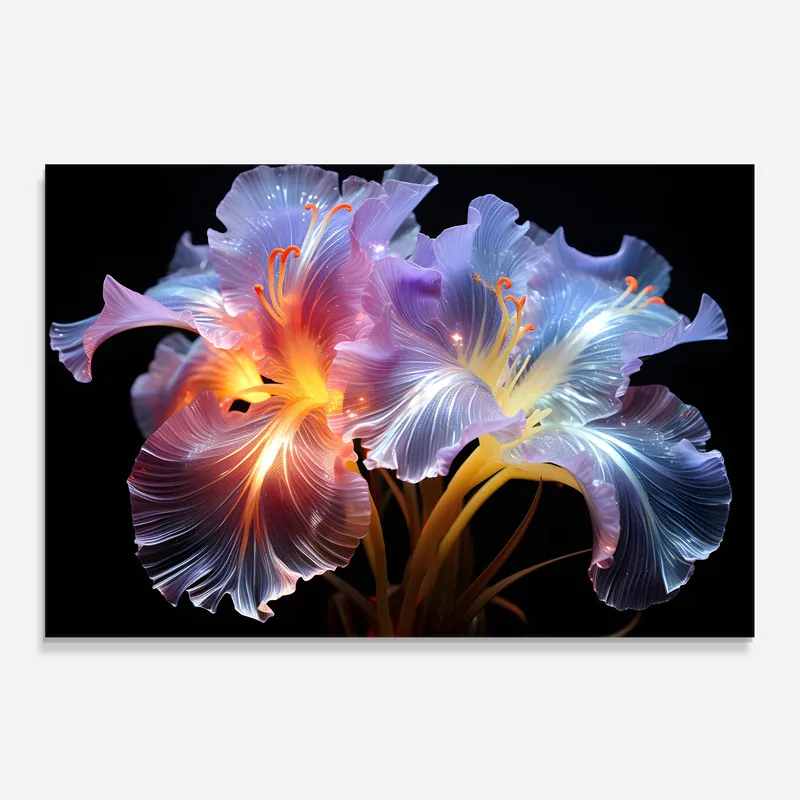 Wochenendangebot Küchenrückwand Glas Worm Light Iris On Black