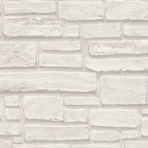 A.S. Création Best of Wood`n Stone 2nd Edition in Grau Weiß - 662316 Mustertapete Neu
