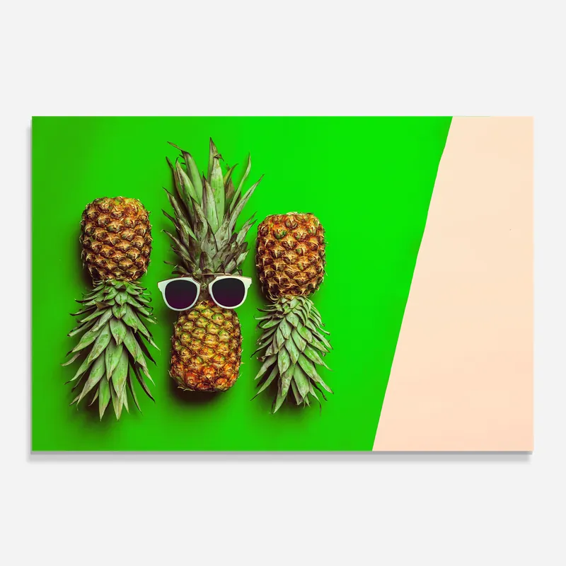 Zertifiziert Küchenrückwand Glas Green Pineapple