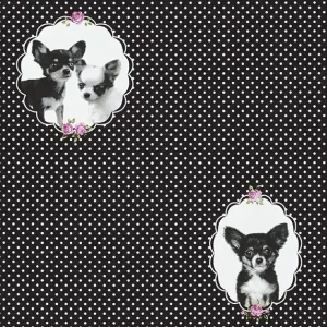 A.S. Création Little Stars in Schwarz Lila - 358512                               Mustertapete Ausverkauf