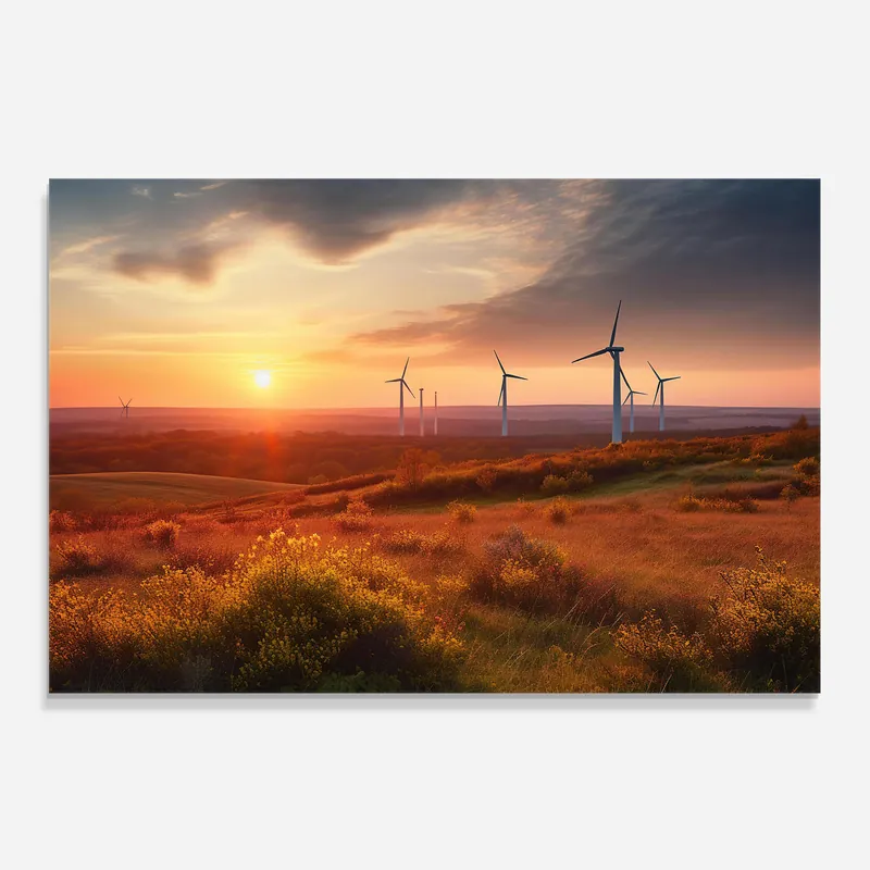 Wochenendangebot Küchenrückwand Glas Wind Turbines