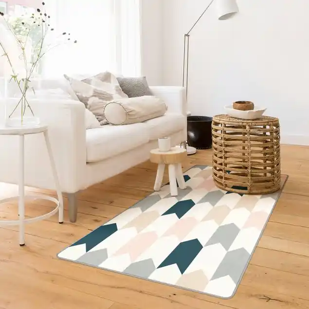Geometrisches Muster aus Pfeiltürmen Teppich Schnäppchen