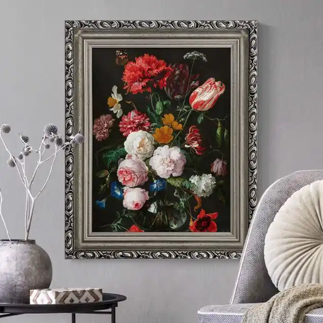 Zertifiziert Jan Davidsz de Heem - Stillleben mit Blumen in einer Glasvase