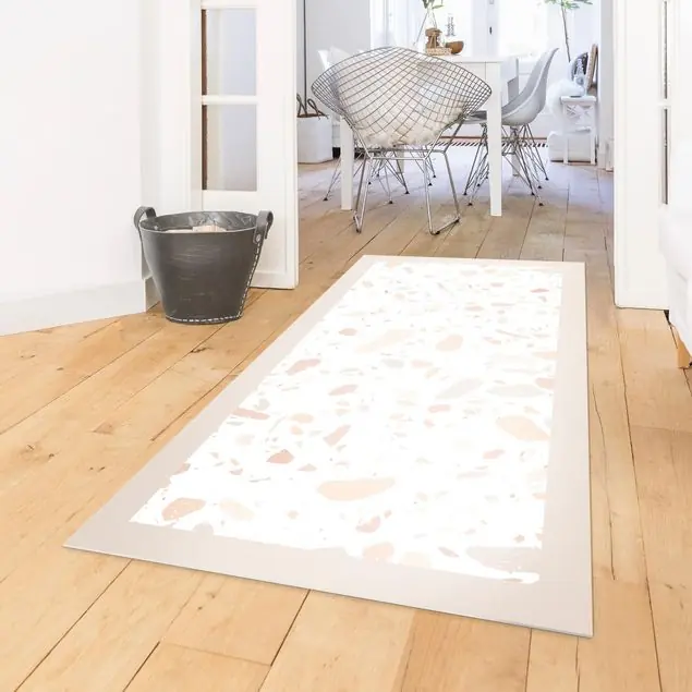 Angebot Detailliertes Terrazzo Muster Venezia mit Rahmen                               Vinylteppich