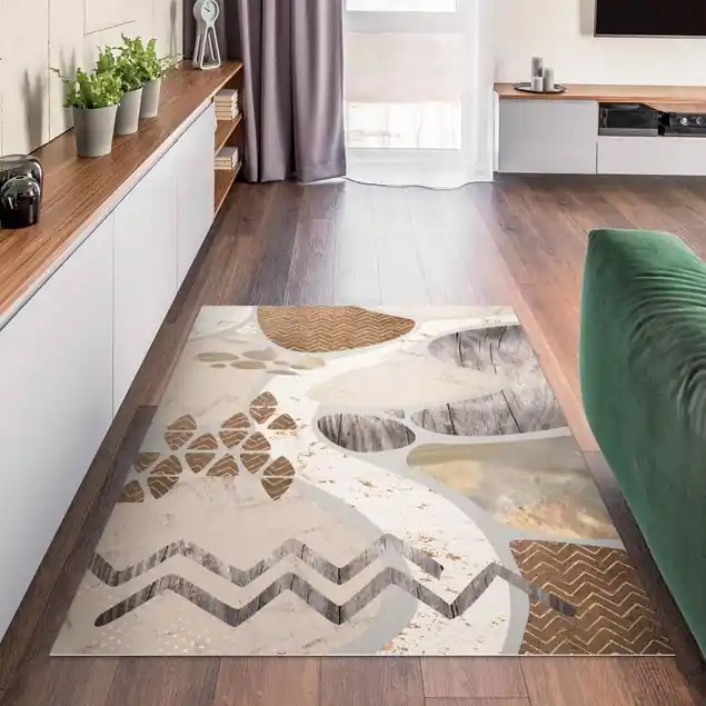 Abstrakter Steinbruch Pastellmuster                               Vinylteppich Sonderangebot