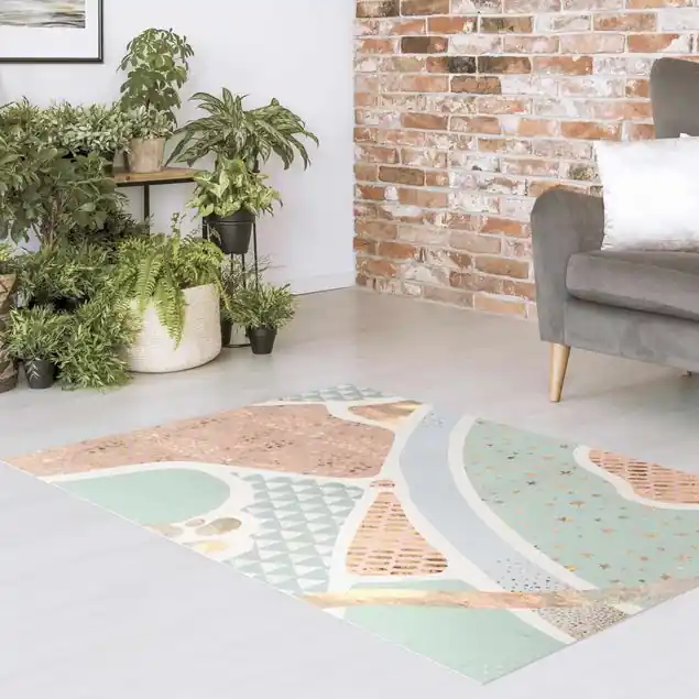Abstrakte Seelandschaft Pastellmuster Vinylteppich Knallerangebot