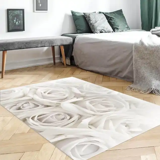 Weiße Rosen                               Vinylteppich Wochenendangebot