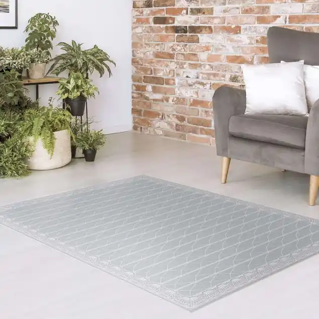Aktuell Art Deco Fischernetz mit Bordüre Vinylteppich
