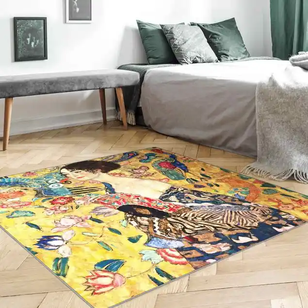 Abverkauf Gustav Klimt - Dame mit Fächer Teppich