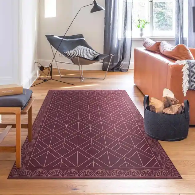 Angebot Art Deco Schuppen Muster mit Bordüre                               Vinylteppich
