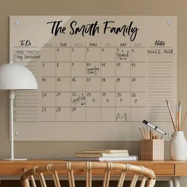 Aktuell Memoboard Family Planner Wunschtext XL