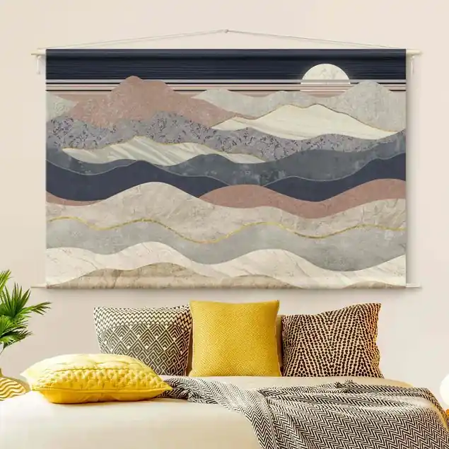 Wellenförmige Berglandschaft Günstig
