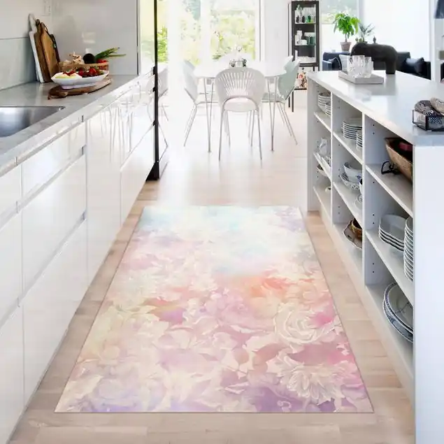 Wochenendangebot Zarter Blütentraum in Pastell Vinylteppich