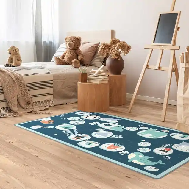Antarktis - Eisbär Rudi möchte Fisch                               Spielteppich Top-Preis