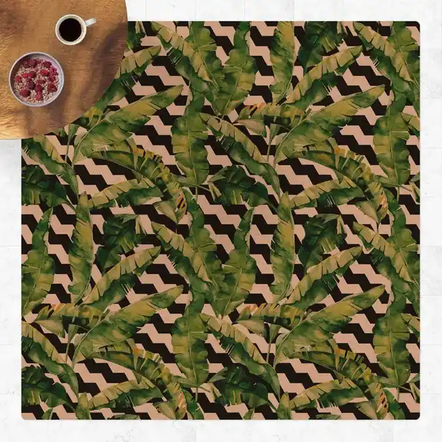 Zick Zack Geometrie Dschungel Muster Kork-Teppich Kostenloser Versand