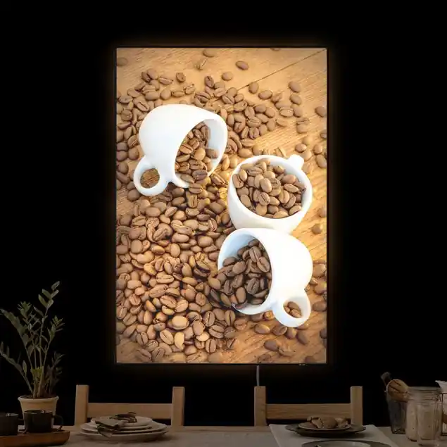 3 Espressotassen mit Kaffeebohnen I Super-Preis