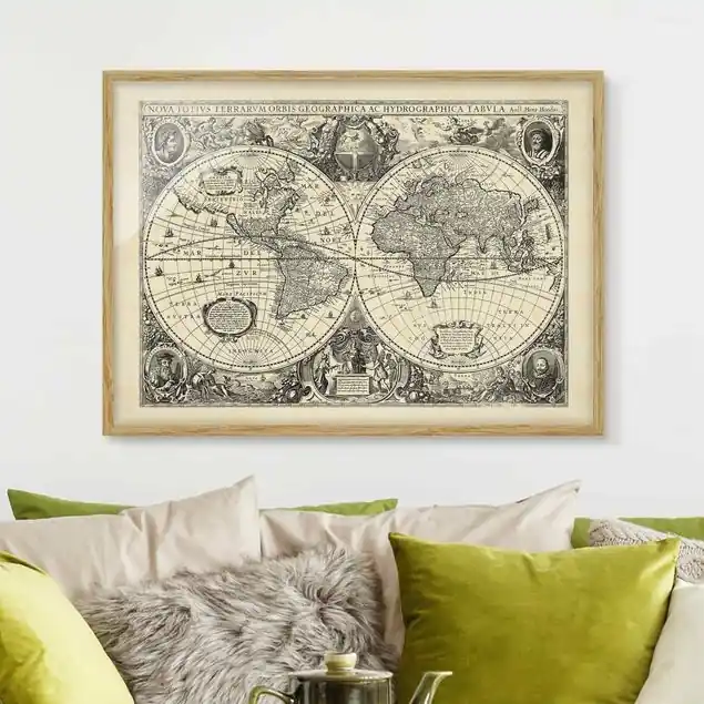 Angebot Vintage Weltkarte Antike Illustration
