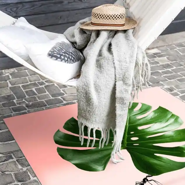 Ameise mit Monstera Blatt                               Vinylteppich Schneller Versand