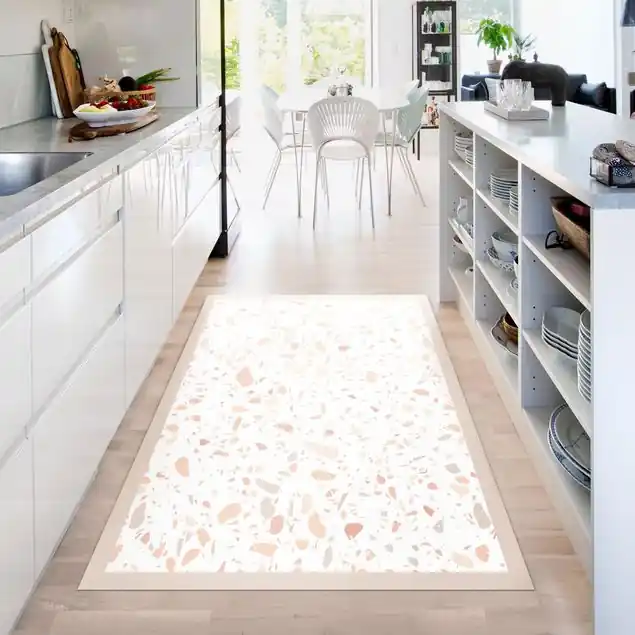 Wochenendangebot Detailliertes Terrazzo Muster Venezia mit Rahmen                               Vinylteppich